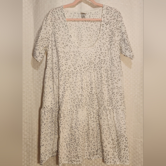 a new day Dresses & Skirts - Day Black and White Leapord Patterned Babydoll Dress Women's XL